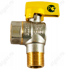 Кран шаровый для газа угловой G½ ш/г бабочка СТМ